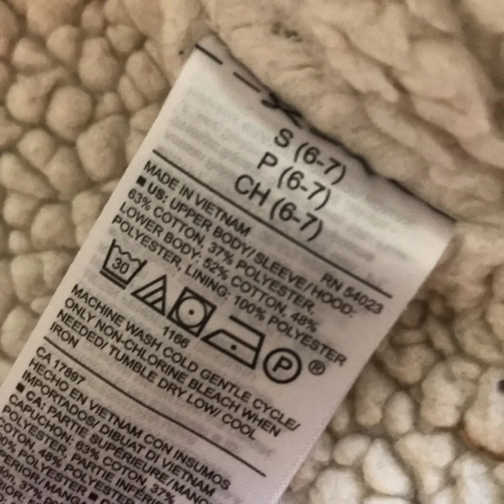 Old Navy Sherpa Hoodie Size S(6-7) Grey Color